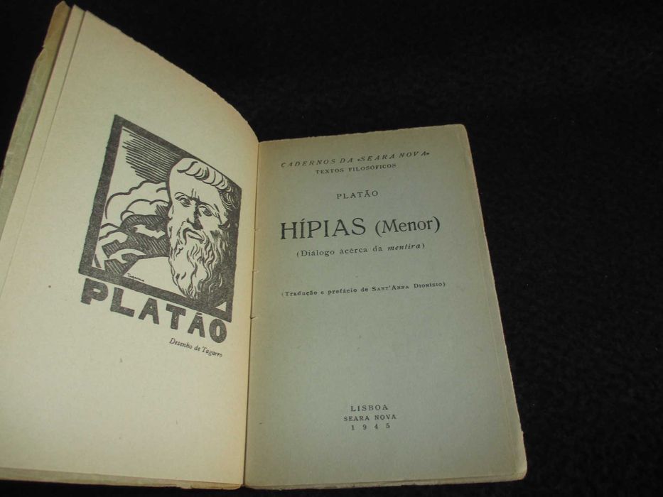 Livros Hípias Diálogo acerca da Beleza e da Mentira Platão 1945