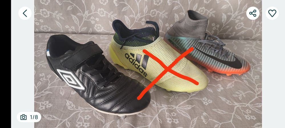 Дитячі бутси UMBRO, ADIDAS, NIKE  35,5р  37,5р