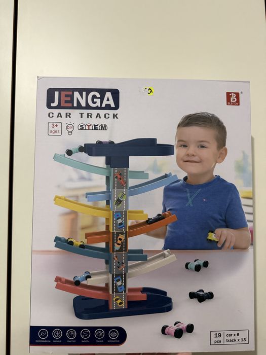 Паркінг jenga, 6 машинок, track, машинки , дорога