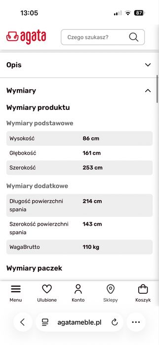 Naroznik z funkcja spania