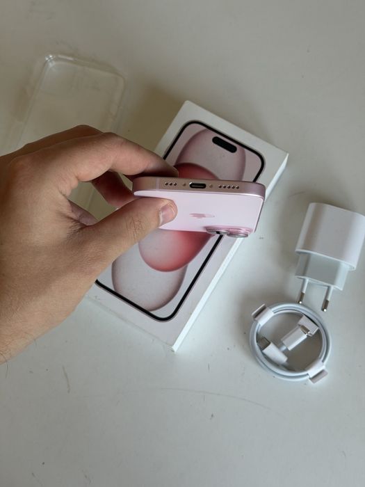 iPhone 15 128gb różowy bateria 100% komplet