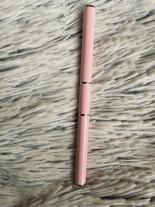 Pędzelek ze Szpatułką Dwustronny do Żelu Akrylożelu 2w1, Pink/Różowy