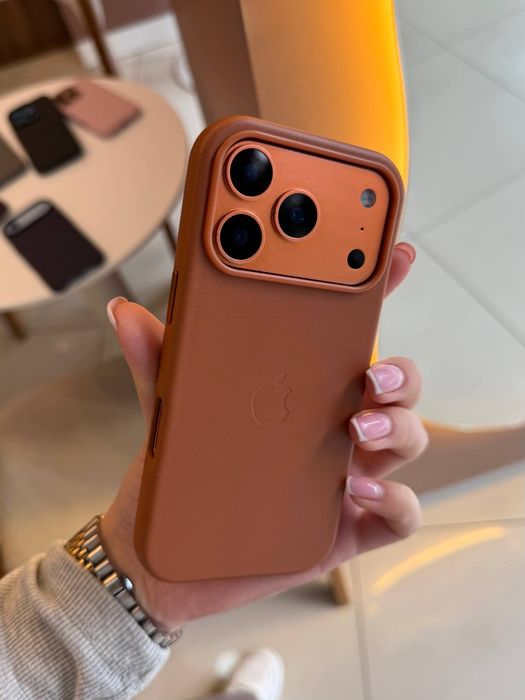 Шкіряний чохол для айфон 16 / 17 про макс чехол для iPhone Pro Max кожа Leather Case MagSafe