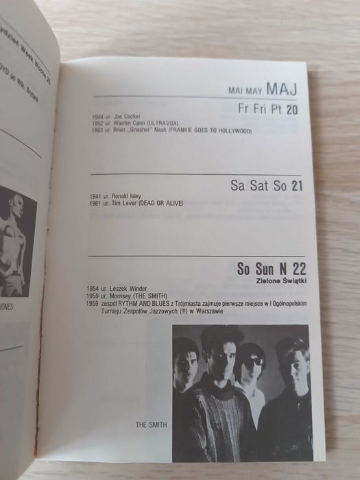 Kalendarz muzyczny Rock 88 na rok 1988