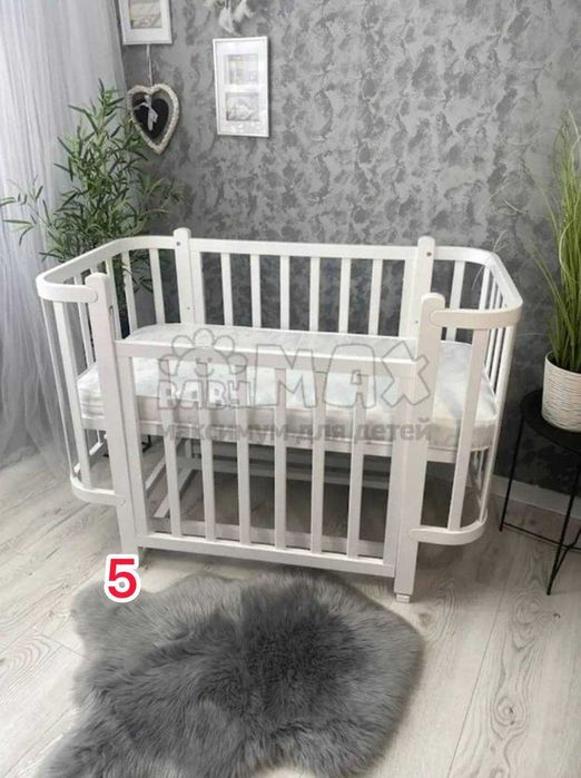 ДИТЯЧІ МЕБЛІ BabyMax з натурального БУКА: ЛІЖКО , МАТРАЦ та Комод