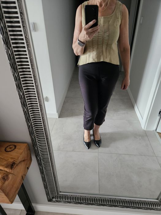 Elegancki top lniany