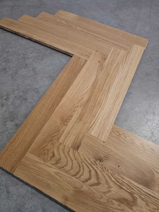 Jodełka dąb lakier 13x65x480 warstwa 6 mm (300 m2)