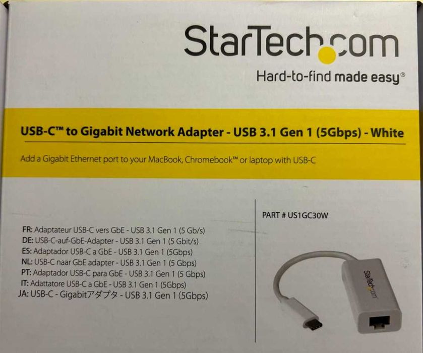 Adaptador Usb-c to Gigabit Network Adapter - USB 3.1 Gen 1 (5Gbps)