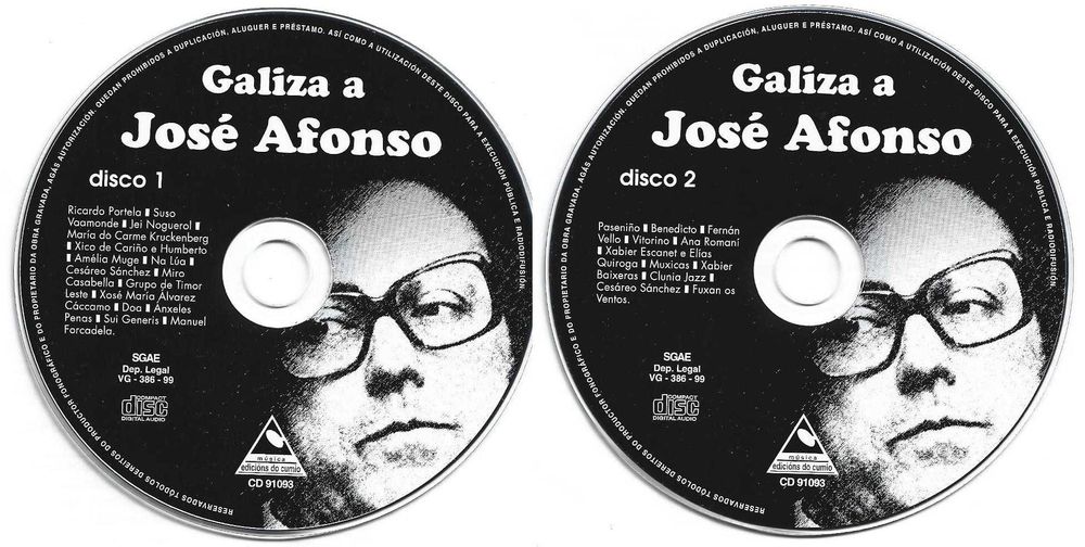 Galiza a José Afonso				- - - - -	2 X CD