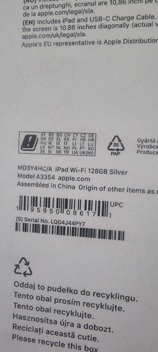 Apple iPad 11 gen. A16 128 GB Wi-Fi Silver – NOWY, zafoliowany