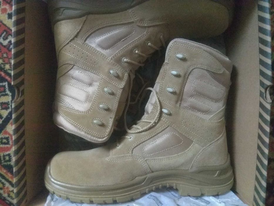 BUTY SKÓRZANE TAKTYCZNE WOJSKOWE wodoodporne desert light O1 boot bennon 45