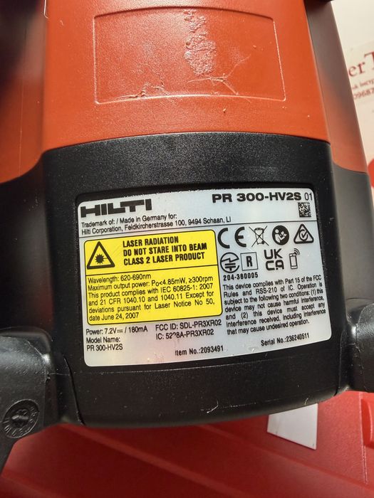Hilti PR300-HV2S/ротаційний лазерний нівелір хілті