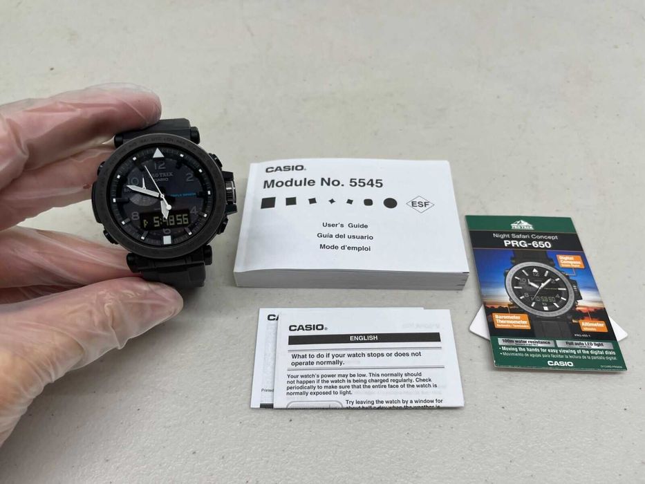 Туристические часы Casio Protrek PRG-650 с компасом, высотомер