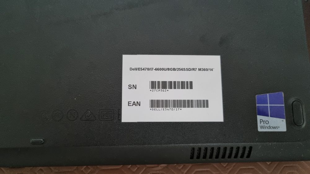 Dell 5470 / I7-6600U / 8gb / 256SSD / R7 M360