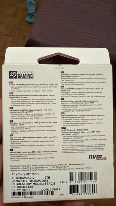 SSD Seagate FireCuda 520 de 2TB