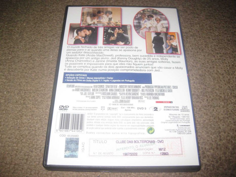 DVD "Clube das Solteironas" com Andie MacDowell