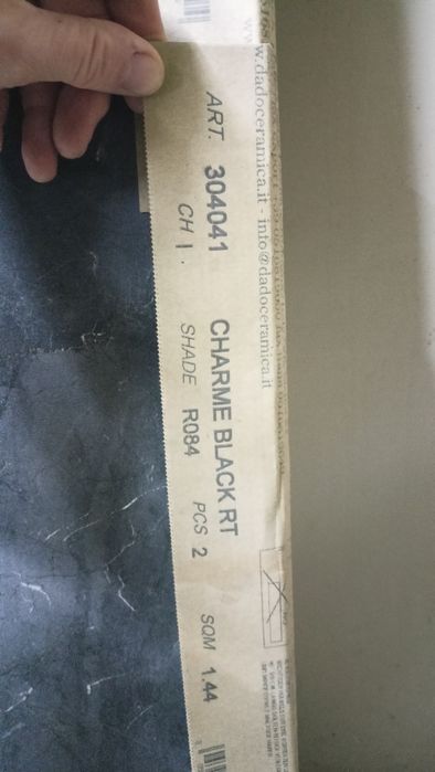 Gres szkliwiony włoski Dado Ceramica CHARME BLACK mat