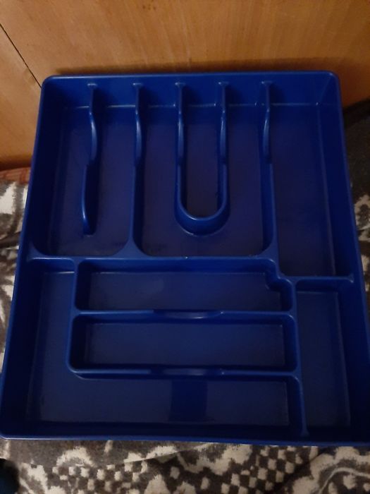 Tabuleiro Talheres Azul Grande