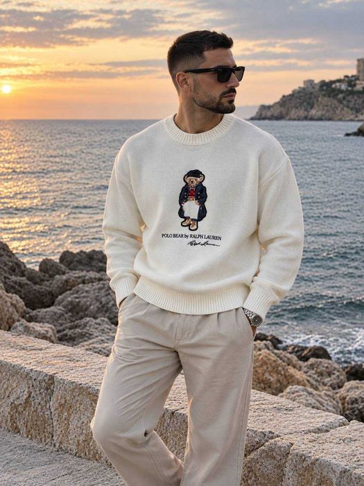 ТРЕНД 2027‼️светри Polo Ralph Lauren Polo Bear / 3 кольори! світшот поло бір ральф лаурен светр з ведмедиком класичний вязаний кофта брендова