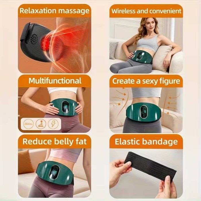 Eletroestimulador. Massagem. LED, 9 níveis de intensidade. USB. Novo.