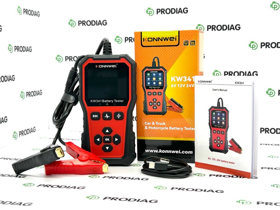 Тестер акумуляторних батарей Konnwei KW341 (6V, 12V, 24V)