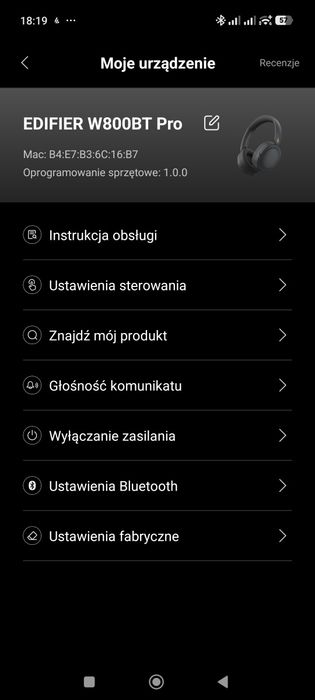 Słuchawki Edifier W800BT pro anc