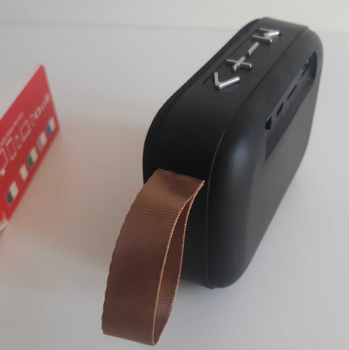 Mini Coluna Som Bluetooth 3W USB microSD Rádio FM Nova