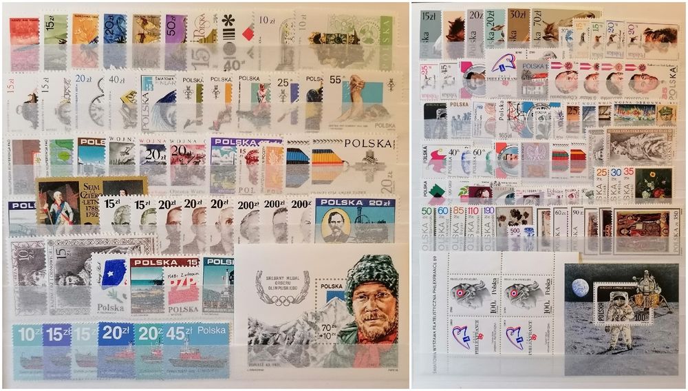 Znaczki roczniki 1980-89