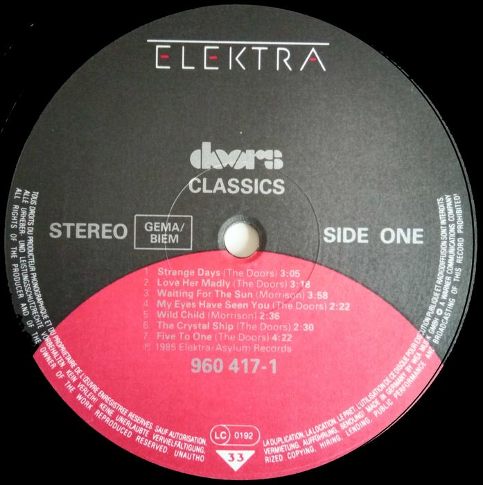 Doors	- - - - -	Classics	- - - - -	LP431279930176983044