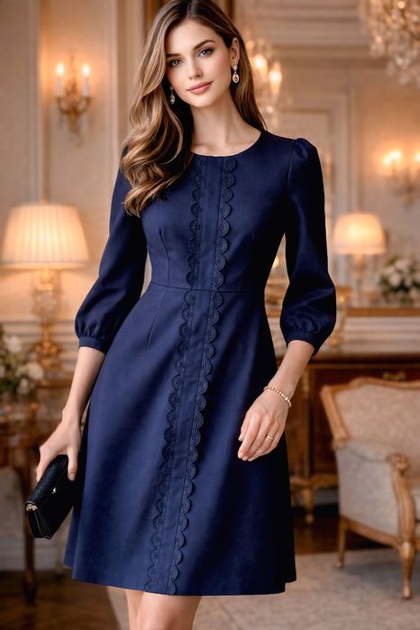 Klasyczna sukienka Boden XL 42 XXL 44 16 jak nowa haft okazja