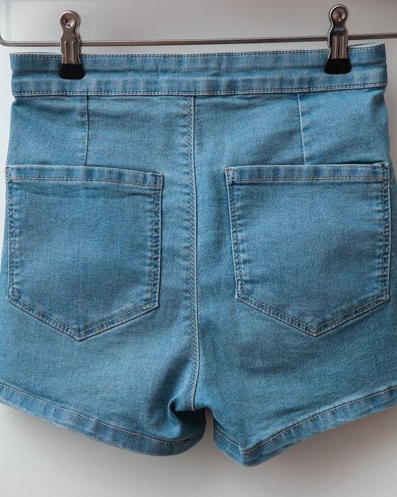 Jeansowe shorty basic high waist