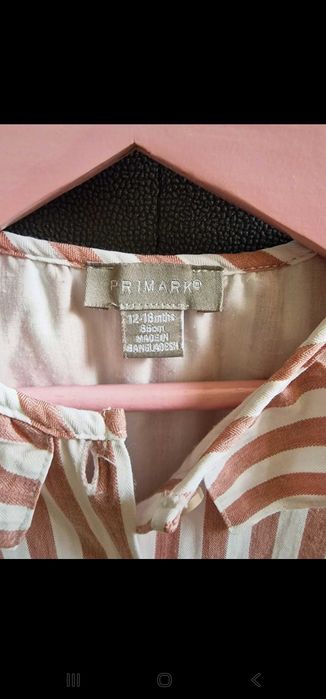 Vestido listado 12-18 meses