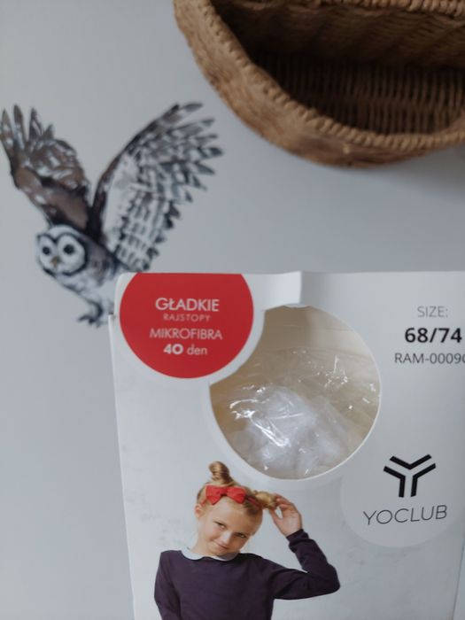 Rajstopy białe 40 den 68/74 białe NOWE