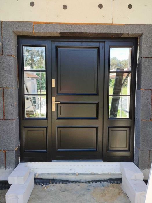 Drzwi zewnętrzne drewniane dębowe producent/montaż/dowóz