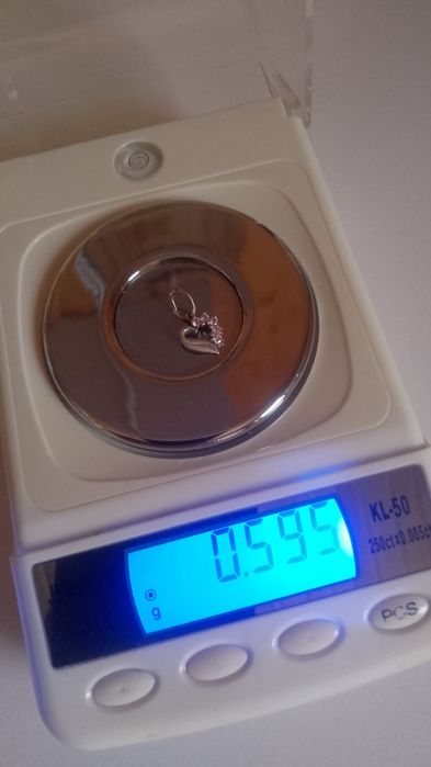 Кулон срібло 925 проби, вага 0,59 грама, кулон сердечко