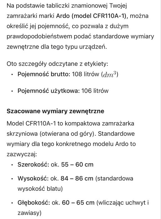 zamrażarka skrzyniowa  sprawna stan dobry
