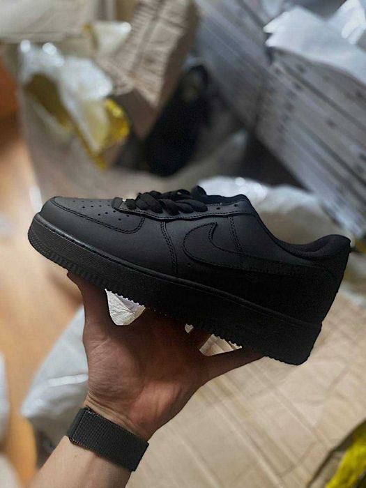 Мужские кроссовки Nike Air Force 1 Low "Black" 085т. Размеры 40-45