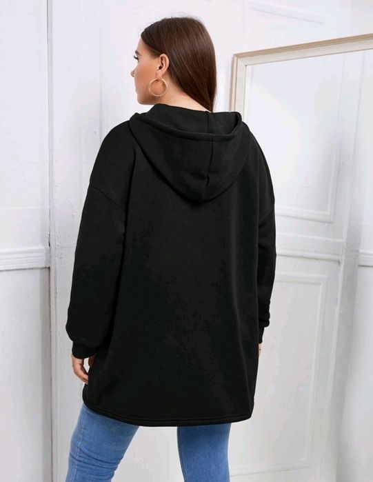 Camisola fato treino/ Sweater / Túnica preta cardada nova xl/xxl