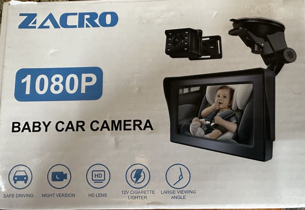 Дитяча автомобільна камера Zacro 1080P, для спостереження за дитиною