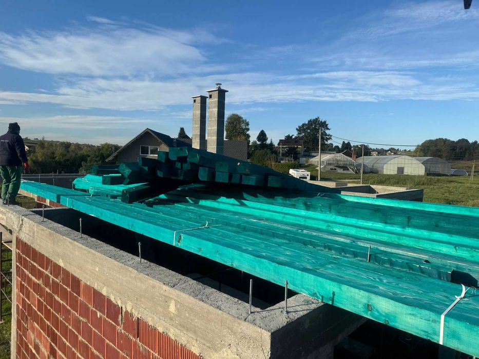 Więźba dachowa deski szalunkowe