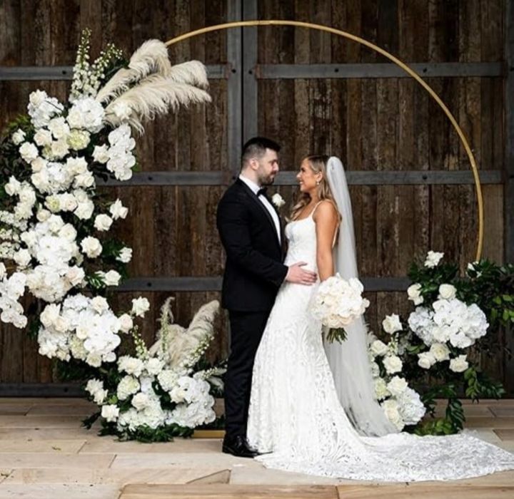 Okrągły Łuk Biały Ślubny 2-Metry Koło