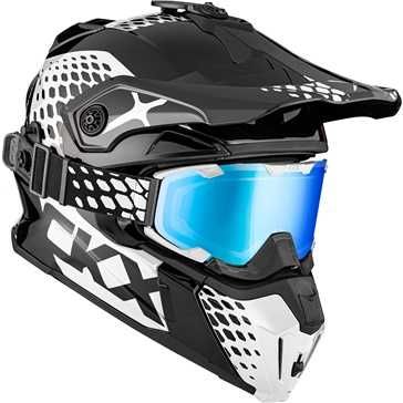Kask na skuter śnieżny CKX + Gogle Titan Black/White