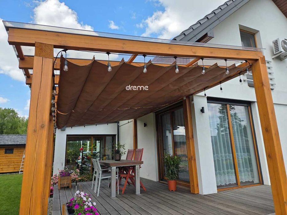 Roleta rzymska pod zadaszenie poliwęglan szklane na wymiar