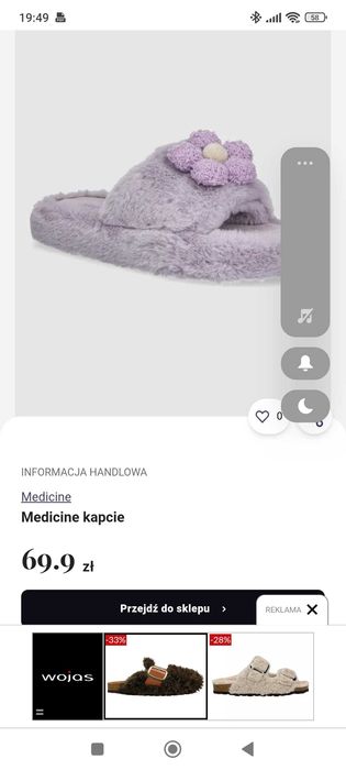 Kapcie Medicine 38/39