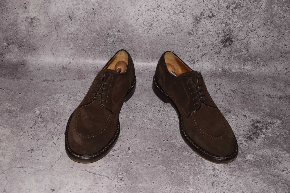 Doucal's Brogues Suede (Мужские Премиальные Броги Туфли Дерби Santoni
