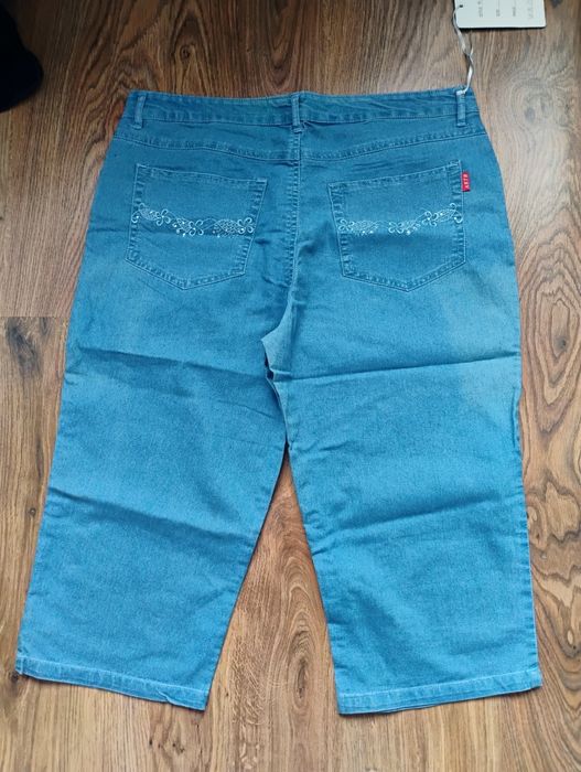 Rybaczki damskie jeansy 3/4 spodnie denim cienkie wiosna lato