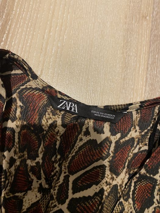 Sukienka w panterkę ZARA r. XS