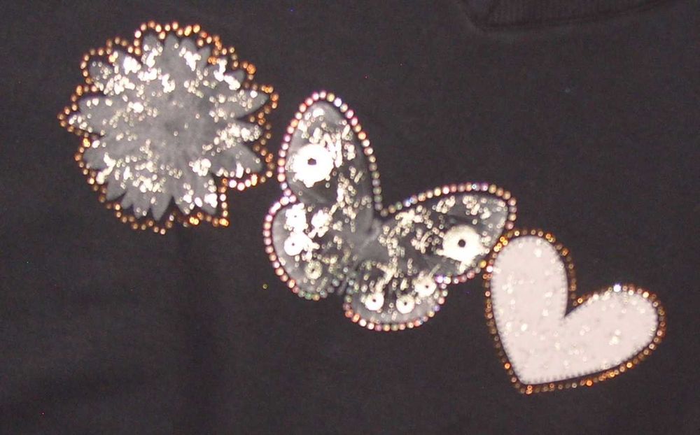 Bluzko Bluza Kwiatek _Serce_ Motyl  3/4 rękaw r. M/L