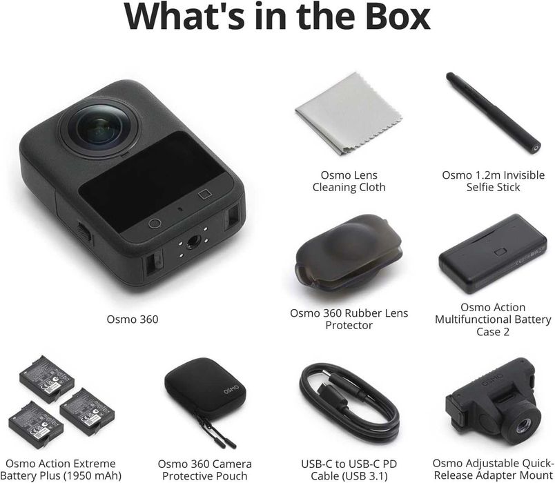 DJI Osmo 360 (Adventure Combo) - Sealed - 3 Years Warranty64283793059202123