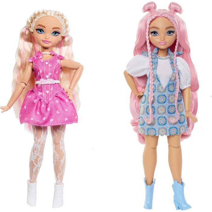 Barbie Dream besties Malibu, Daisy, Барбі блондинка, барбі рожеве волосся
